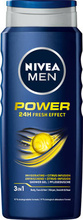 Nivea Men Pobudzający Żel pod prysznic 3w1 Power 24h  Fresh Effect 500ml