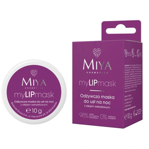 Miya myLIPmask Odżywcza maska do ust na noc 10g