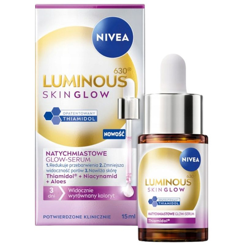 Nivea Luminous630 Skin Glow Serum Do Twarzy Na Przebarwienia Pory 15ml