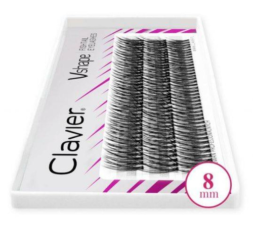 Clavier VShape kępki rzęs 8 mm typ jaskółki 10D