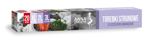 ANNA ZARADNA Torebki strunowe MIX 1L, 2L, 3L - - 20szt.