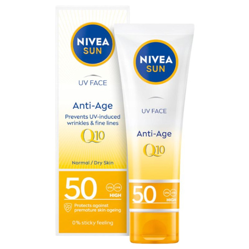 Nivea Sun Krem przeciwzmarszczkowy Anti-Age Q10 SPF 50+ 50ml