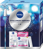 NIVEA Zestaw prezentowy damski Hyaluron Heroes (Serum 15ml + Balsam do ust + Krem na dzień 50ml)