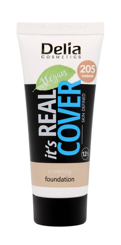 Delia Cosmetics It's Real Cover Podkład kryjący rewitalizująco-nawilżający nr 205 Caramel  30ml