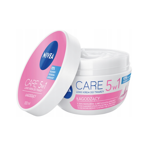 Nivea Care 5w1 Lekki Krem Do Twarzy Łagodzący 100 Ml