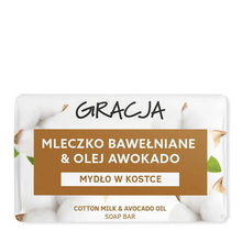 GRACJA Mydło w kostce - Mleczko bawełniane & Olej Awokado 100g