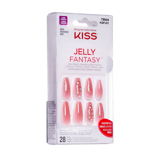 KISS Sztuczne Paznokcie Jelly Fantasy - Be Jelly(28szt)
