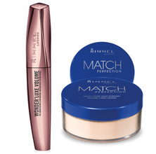 Rimmel Zestaw Wonder'Luxe Volume 001 + Rimmel Match Perfection 001