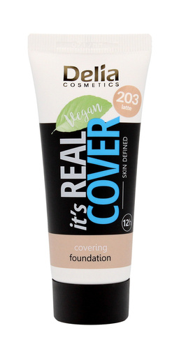 Delia Cosmetics It's Real Cover Podkład kryjący rewitalizująco-nawilżający nr 203 Latte  30ml
