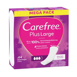 CAREFREE Plus Large Wkładki Higieniczne Bezzapachowe 64 szt.