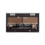 Rimmel Zestaw do brwi Brow This Way 2 w 1 – pomada i cień oraz wygodny aplikator i szczoteczka 002