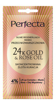 PERFECTA 24K Gold&Rose Oil Maska do twarzy silnie regenerująca przeciwzmarszczkowa 8 ml