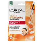 LOREAL Revitalift Clinical Witamina C* Maska-serum rozświetlająca w płacie 26 g