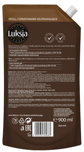 LUKSJA Aroma Senses Mind Balancing Pielęgnujące mydło w płynie o zapachu kawy - zapas 900 ml