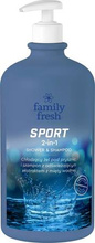 FAMILY FRESH Chłodzący Żel pod prysznic 2in1 Sport  1000ml