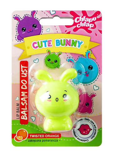 CHLAPU CHLAP Balsam do ust Cute Bunny - zakręcona pomarańcza