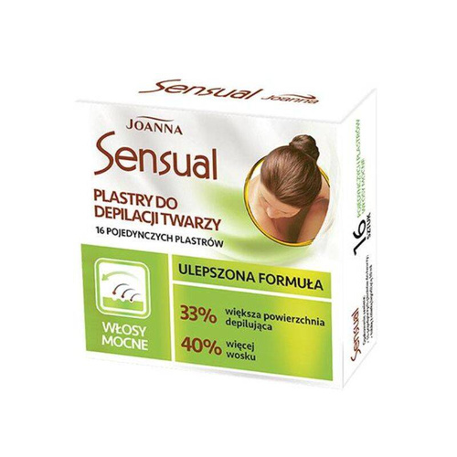 Joanna Sensual Plastry do depilacji twarzy - włosy mocne -16szt