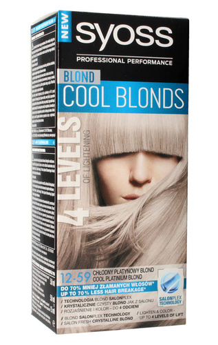 Schwarzkopf Syoss Farba do włosów Cool Blonds 12-59 Chłodny Platynowy Blond