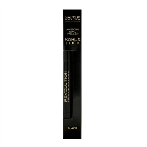 Makeup Revolution Dwustronny czarny eyeliner w pisaku Awesome Eyeliner Felt and Kohl, 1 szt.