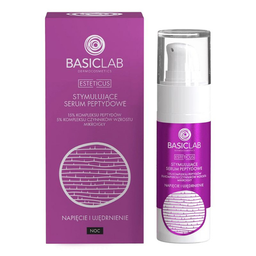 BasicLab Esteticus Stymulujące serum peptydowe Napięcie i Ujędrnienie 30ml