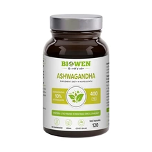 Biowen Ashwagandha Żeń Szeń Indyjski 400mg 120 kapsułek z 10% witanolidów