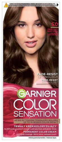 GARNIER Color Sensation Krem koloryzujący nr 5.0 - Świetlisty Jasny Brąz 1op.