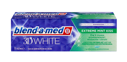 Blend-a-Med 3D White Extreme Mint Kiss Pasta do Zębów Wybielająca 75 ml