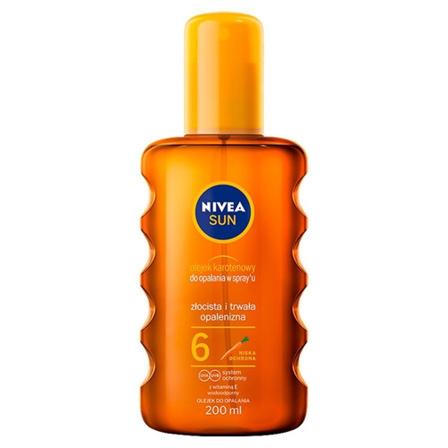 Nivea Sun Olejek karotenowy do opalania w sprayu SPF6  200ml