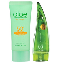 Holika Holika Aloe Duo – Żel Aloesowy 99% 250ml + Krem Przeciwsłoneczny SPF 50+ 100ml