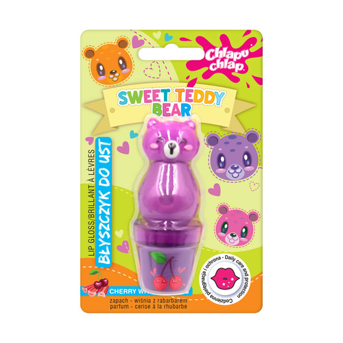 CHLAPU CHLAP Błyszczyk do ust Sweet Teddy Bear - wiśnia z rabarbarem