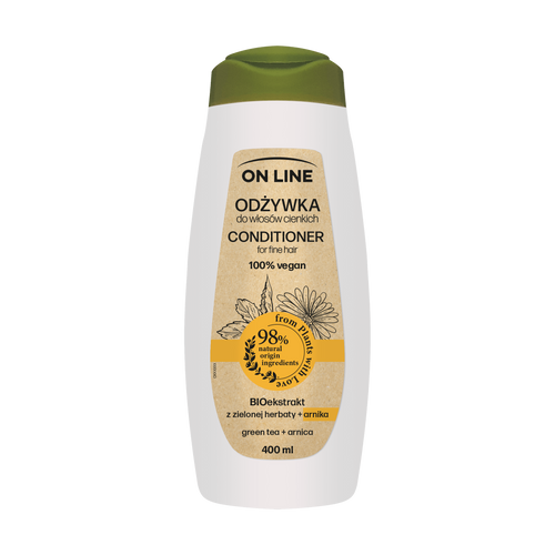 On Line From Plants With Love Odżywka do włosów BIOekstrakt z Zielonej Herbaty i Arnika 400ml