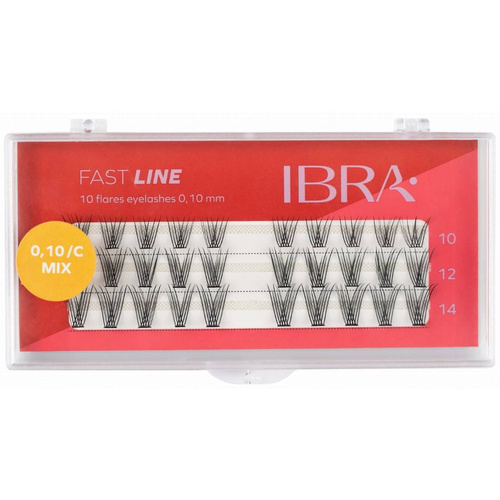 IBRA Kępki rzęs FAST LINE 0.10/C - Mix (10,12,14mm)