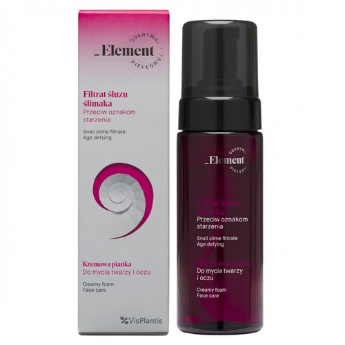Vis Plantis Element Filtrat Śluzu Ślimaka Kremowa Pianka do mycia twarzy i oczu przeciw oznakom starzenia  170ml
