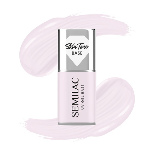 SEMILAC Baza Coverowa Półtransparentna Natural Pink 7 ml do Lakierów Hybrydowych