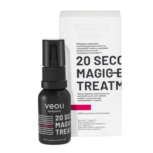 Veoli Botanica 20 Seconds Magic Eye Treatment Liftingujące Serum Pod Oczy z kwasem hialuronowym i kompleksem Beautifeye™ 15 ml