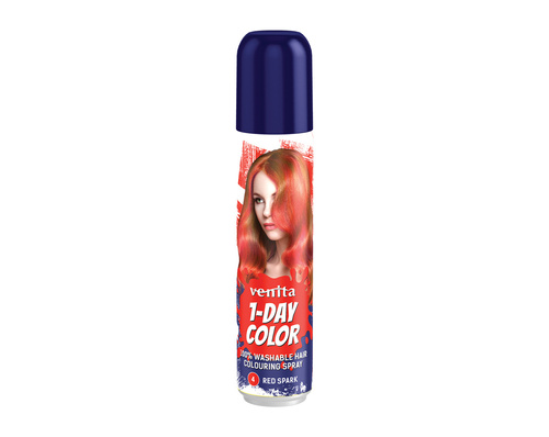 VENITA 1- Day Color Spray koloryzujący do włosów - nr 4 Red Spark (czerwony) 50ml