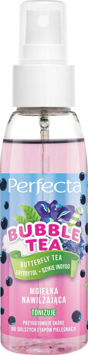 PERFECTA Bubble Tea Mgiełka Nawilżająco-Tonizująca Butterfly Tea Erytrytol Dzikie Indygo 100 ml