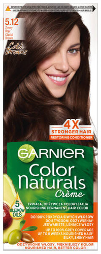 Garnier Color Naturals Krem koloryzujący nr 5.12 Zimny Brąz