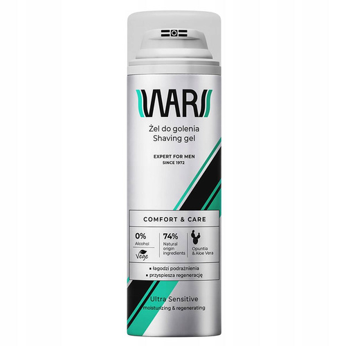 Wars Expert for Men Żel do golenia Comfort & Care - Aloe Vera&Opuntia 200ml