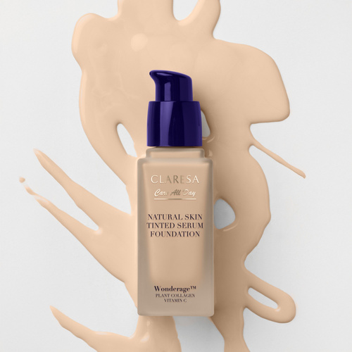 CLARESA Care All Day Natural Skin Tinted Serum Foundation 1W Light Warm 32 ml - Podkład Serum z Naturalnym Wykończeniem
