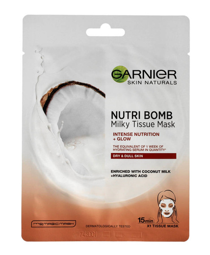 Garnier Skin Naturals Maseczka na tkaninie odżywczo-rozświetlająca Nutri Bomb