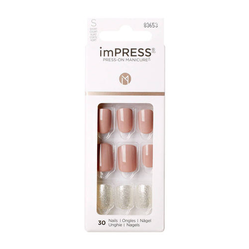 KISS Sztuczne Paznokcie samoprzylepne imPress - KIM002 (rozmiar S) 1op.(30szt)
