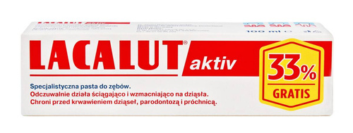 Lacalut Pasta do zębów Activ paradontoza 75ml + 33% gratis