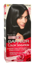 Garnier Color Sensation Krem koloryzujący 1.0 Onyx Black- Głęboka onyksowa czerń