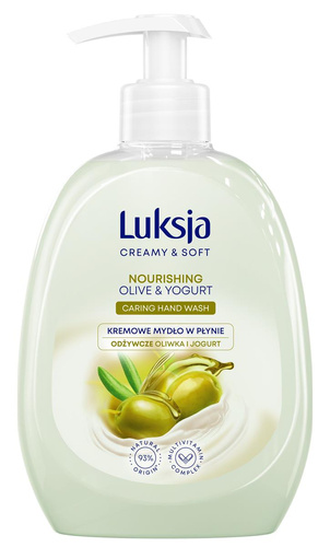 Luksja Creamy & Soft Odżywcze Kremowe Mydło w płynie Oliwka i Jogurt  500ml