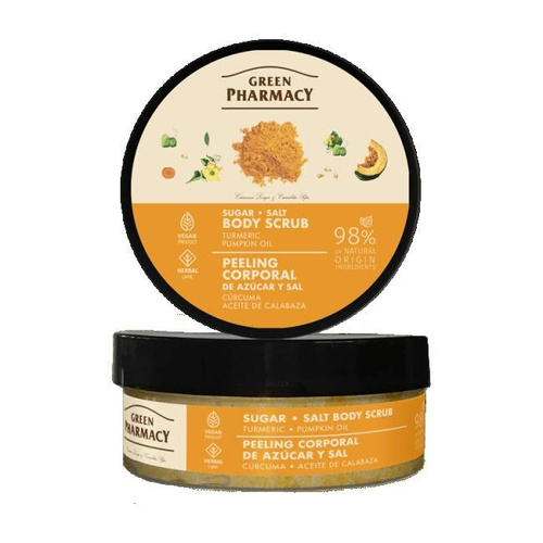 GREEN PHARMACY Multi Peeling cukrowy do ciała Kurkuma + Olejek dyniowy 200 ml