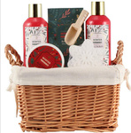 Aurora Zestaw Prezentowy 4 Kosmetyków w Wiklinowym Koszyku + Myjka Granat