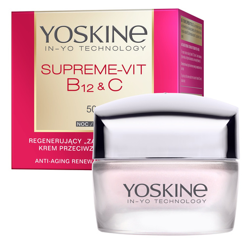 YOSKINE Supreme Vit B12 & C Regenerujący Krem przeciwzmarszczkowy 50+ na noc 50ml