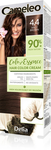 DELIA COSMETICS Cameleo Color Essence Krem koloryzujący nr 4.4 - spicy brown