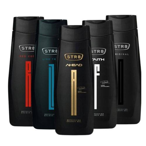STR8 Zestaw Odświeżających Żeli pod prysznic dla mężczyzn 5x400 ml